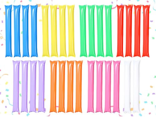 Anlising 30PCS Palos de Alegría Inflables, Palos Inflables Deporte, Palos Inflables de Animación, Generador de Ruido Inflables, Palos de Estadio,para Eventos Deportivos,Competiciones,Juegos de Fiesta