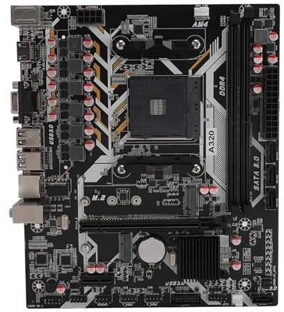 ATX Gaming Motherboard, 4K Video Output, M.2 Port, 6 Channel Sound Card, AM4 All Series CPU, ATX Gaming PC Motherboard