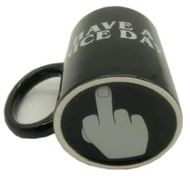 ZUODOOKU Have A Nice Day Coffee Milk Juice Mug Middle Finger Funny Cup Ceramic 350ml