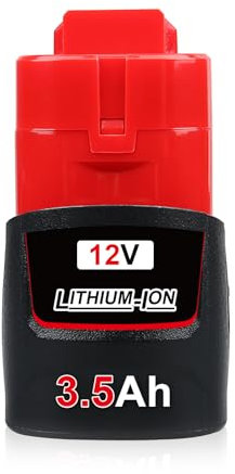 3,5 Ah 12 V Ersatz für Milwaukee M-12 Akku Lithium-Ionen Kompatibel mit Milwaukee 12 V Akku-Werkzeuge 48-11-2411 48-11-2420 48-11-2401 48-11-2402 48-11-2430 48-11-2440