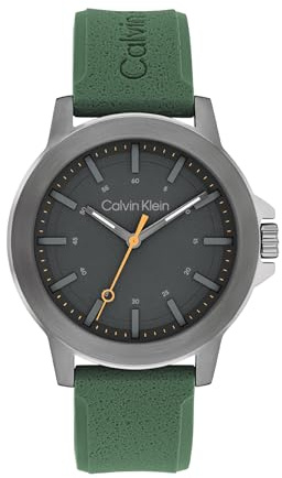 Calvin Klein Herren CK Reset Analoguhr mit blauem Lederarmband - 25200526