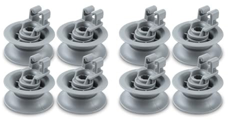 Fokroin 8 Rueda Lavavajillas Cesta, Ruedecillas Lavavajillas, Rueda para Cesta Inferior de Lavavajillas, Ruedas de Cesta para Lavavajillas para Cesta Superior en Bosch, Siemens, Neff, Beko