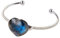 Herz-Armband – Manschette, Armreif, Herz-Armband, Silber-Overlay, Mondstein-Herz-Charm-Armband, Edelsteinschmuck für Geburtstage, Refer to description, Kristall, Uni