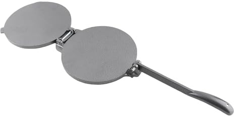 TOPINCN Presse à Tortilla en Aluminium pour Gâteaux Chinois, Pâtisseries, Presse à Pâte en Alliage D'aluminium pour la Fabrication de Galettes de à Pizza, Outil de Pressage (20 cm Noir)