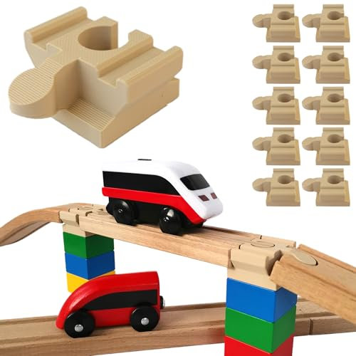 Duplo & Brio kompatibler Adapter - Verbindung von Bausteinen und Holzeisenbahn (10 Stück)
