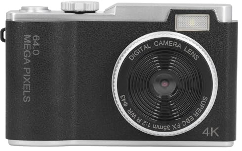 48mp, 1080p, 16x Zoom Fotocamera Digitale Autofocus, Display HD con Luce di Riempimento e Design retrò, Timer Selfie per Viaggi, Time-lapse con Timestamp, Filtri per Cattura del