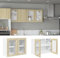 HOMTAKIE Armario de cristal colgante roble Sonoma 80x31x60 cm aglomerado