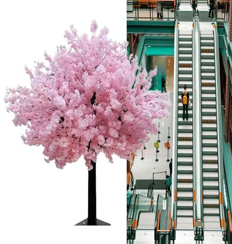 Cherry Blossom Tree - Árbol de cerezo artificial de seda realista para bodas, fiestas, Navidad, jardín, interior