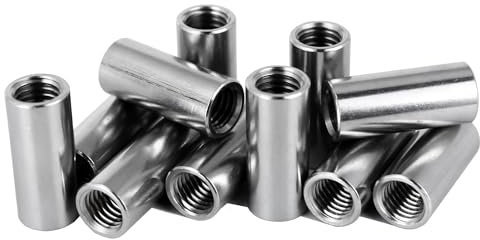 RYSUPPLY Gewindemuffen Rund aus Edelstahl M20 x 50 Distanzmuffen | Verbindungsmuffen | 2 Stück | In diversen Größen und Mengen erhältlich