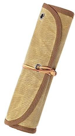 ELAYARD Camping Geschirrtasche Canvas Tragbare Bestecktasche Zum Aufhängen Picknick Organizer Mit Rollfunktion Verschleißfest Und Faltbar