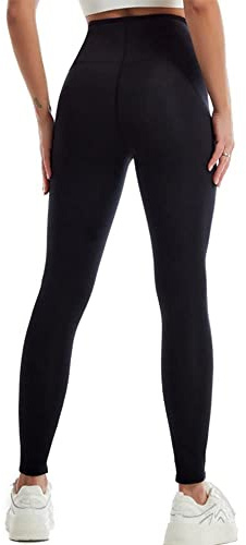 HENESE Damen-Leggings, Saunahose, zum Abnehmen, Anti-Cellulite-Leggings für Damen, Fitness, für Sport, Fitnessstudio, Yoga, Orange, XL