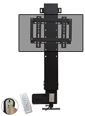 Adjustable Electric TV Lift with Remote Control and Switch Control, Can Be Hidden in The Cabinet TV Mount, Fits 14-32/37-42 Inches Flat Sn TVs