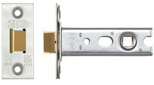 Kooples Hardware Tubular Latch 76mm for Mortice Knobs – 45° Turn Architectural Latch with SSS Forend – 57mm Backset Internal Door Latch – Fixings Included
