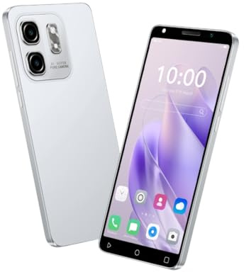 PrzTIk Hot50Pro Billiges Handy, 5,0 Zoll HD-Bildschirm, 16GB ROM (Erweiterung auf 128GB), 3500mAh große Batterie, Gesichts-ID/WiFi/GPS/Android-Telefon (White)