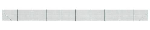 HETFTJN Maschendrahtzaun mit Bodenflansch grün 1,4 x 25 m verzinkter Stahl PVC Ummantelung robustes Gartenzaun Set für Hunde Weide Sichtschutz Balkon Garten und Outdoor
