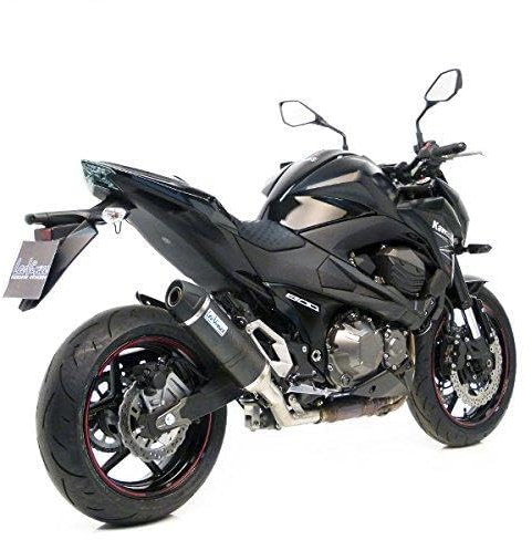 Pot d'échappement homologué fond carbone Kawasaki Z750 2007 Leovince noir