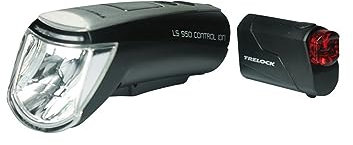 Trelock 8004522 Unisex – Erwachsene Batteriebeleuchtungsset LS 950/720 schwarz, 10 x 5 x 3 cm