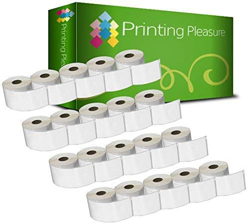 Printing Pleasure 20x Etiketten für Dymo Seiko 11354 57mm x 32mm (1000 Stück/Rolle) Dymo LabelWriter 4XL 450 400 310 Twin Turbo Duo Seiko SLP 450 400 240 200 120 100 Pro dymo11354 weiß 20