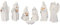 Geschenkestadl Krippenfiguren 7-teiliges Set Krippe Figuren in Weiss Größe bis 13 cm