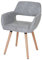 Mendler Esszimmerstuhl HWC-A50 II, Stuhl Küchenstuhl, Retro 50er Jahre Design - Textil, Vintage betongrau, helle Beine