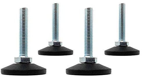 Design61 4X Verstellschraube Justierschraube Ø 38mm mit verzinkter Stellschraube M8x50 mm