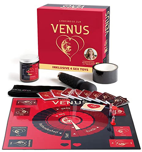 Liebesreise zur Venus Deluxe mit Sextoys, Sexspiele für Paare Sex ab 18 Deutsch, Liebesspiele für sie und ihn Set, Brettspiel erotisch Erwachsene, Sexspiele zu zweit, Erotische Spiele für Zwei