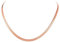 FindChic Kette Rosegold Damen Schlangenkette Edelstahl 3mm Choker Kette 38cm stapelbar Halskette Edelstahl elegant wasserfest Necklace Women Snake Rose Glatter Halsreif