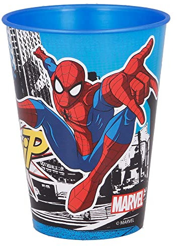 STOR Gobelet pour Enfant en Plastique réutilisable Spiderman 260 ML