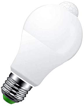 LEDLUX Ampoule LED E27 avec détecteur de mouvement infrarouge 9 W, 720 lm, en forme de bulbe, A60, blanc froid 6500 K