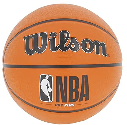 Wilson Basketball NBA DRV PLUS, Outdoor, Gummi, Größe: 7, Braun