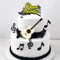 Ouceanwin 40 Stück Musiknoten Cupcake Topper Kuchendeko Happy Birthday Tortendeko Gitarre Cake Torten Muffin Decoration, Picks Geburstagstorte Deko für Musikalisches Thema Party (A)