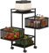 Luchs - Universall multifunktionales Regal Küchenrollwagen Obstkorb Aufbewahrungsbehälter Küchenregal Organizer für Küche, Badezimmer, Kinderzimmer und Büro auf Rädern (3 Fächer)