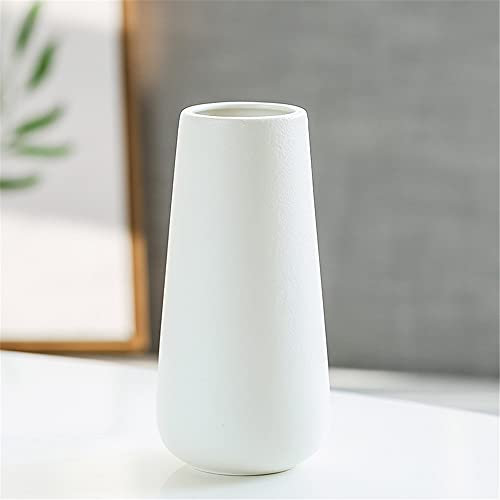 Modern Ceramic Vase,Ceramic Flower Vases for Home Table Decor, Wedding Decorative Flower Arrangement Vase, Flower Container Vases for Mother's Day (White)
