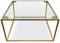 Rivel Quadratischer Couchtisch Gold Metall & transparentes Glas