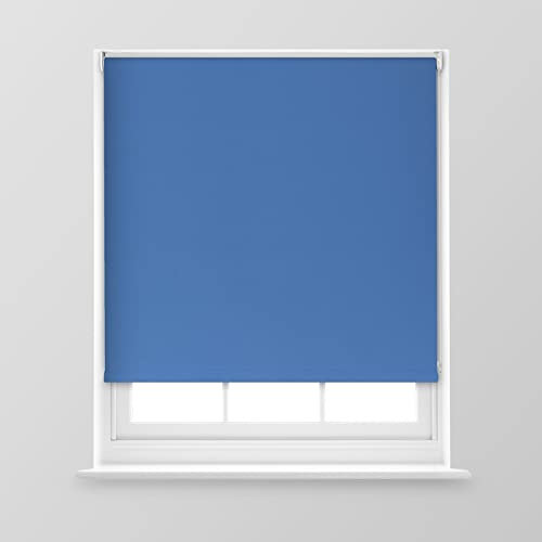 A.Unique Home Premium Trimmable Thermal Blackout Roller Window Blind in a Variety of Colours and Sizes Ideal for any Room - 5FT - Royal Blue - 150cm (W) x 170cm (L) | 59 (W) x 66.9 (L)