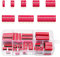 VooGenzek 40 PCS 1 2 3 4 6 8 10 12 Pin Double Row Dip Switch, 2.54mm On Off Slide Type Switch, for Circuit Breadboards PCB (Red)