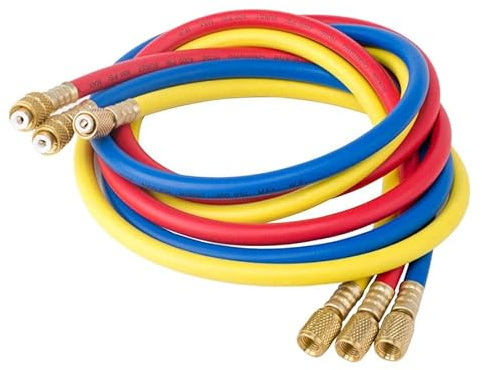 ECI ELETTROFORNITURE SET KIT TUBES POUR RECHARGE AIR CONDITIONNEMENT CLIMATIATEUR 90CM HVAC réfrigérant R12 R22 R502 raccord sont 1/4SAE