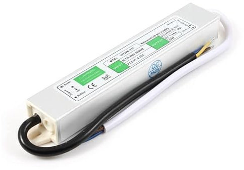 LumenTEC LED Streifen Transformator, 20W 1-1,66A IP67 wasserdicht/Transformator 230V (AC) auf 12V (DC), für LED (20W)