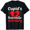 Lustiger Amors Favorite Sekretär Valentinstag T-Shirt