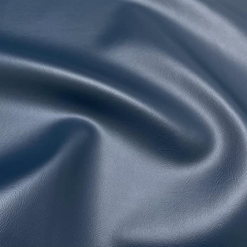 Fire Retardant Faux Leather Thick Leatherette Vehicle Restoration Sofa Upholstery Fabric - Suitable for Domestic and Commercial use - Navy Blue - 10 Metres