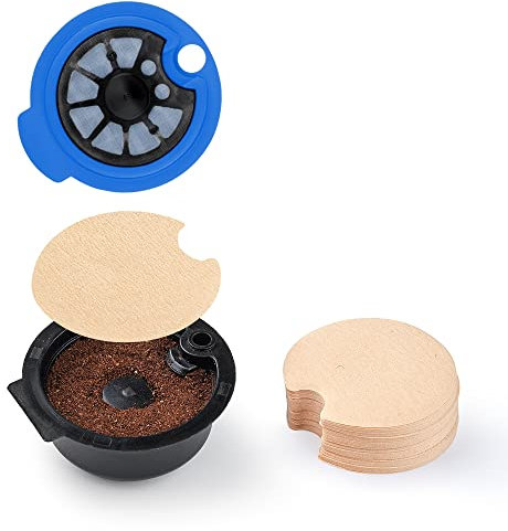 Disposable Coffee Filters for Tassimo Reusable Coffee Discs, BENFUCHEN Replacement Paper Filters for Bosch Tassimo Refillable Coffee Pods, Unbleached, 200 Count