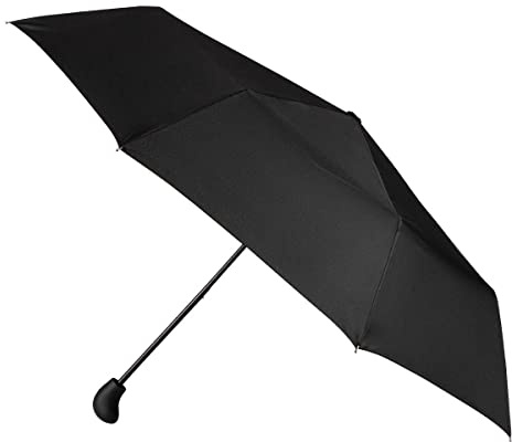 Isotoner totes Eco Supermini Plain Black with Gearstick Handle