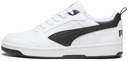 PUMA Rebound V6 Low Unisex Sneaker , Puma White Puma Black Puma Black, 40.5 EU