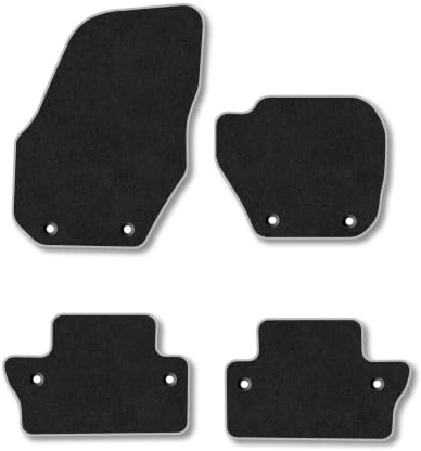 Volvo S60 (2010-2018) [Automatic] Carpet Car Mats | Grey Edge Trim Tailored Fit Floor Mats Full Coverage Protection Accessories Easy Clean Anti Slip Made in the UK