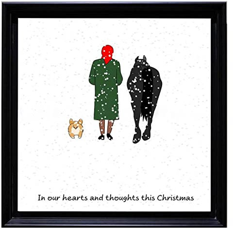 Königin Elizabeth Grußkarten,5,85 x 5,85 Zoll Königin-Feiertagskarte für Freund - Erinnerungs-Weihnachtsgrußkarte Frohe Weihnachtskarten für Freunde, Familie und Lieben