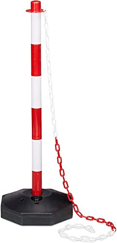 DMS-UN PALETTO DELIMITAZIONE/PARCHEGGI IN PLASTICA CON BASE + UNA CATENA DA 2 MT