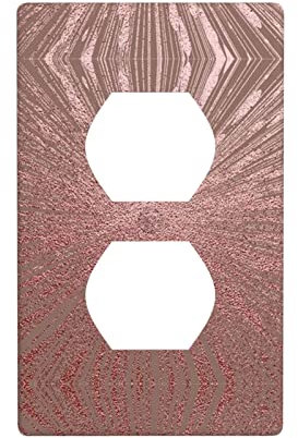 Rose Gold Pink Decorator Light Switch Or Receptacle Outlet Wall Plate, for Light Switch, Dimmer, Receptacle