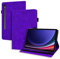 LSPCASA Funda Samsung Galaxy Tab S9 para Samsung Galaxy Tab S8/S7/S9 PU+TPU Material Patrón De Datura Funda Galaxy Tab S9 con Función Automática De Estela/Sueño Funda Samsung Tab S9 Púrpura