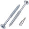 SKIR'CO (500 uds) Tornillos para madera de acero galvanizado 4,0 x 45 mm, Torx de cabeza avellanada, tornillos para aglomerado, parcialmente roscados