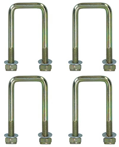 4 Pack M10 40mm x 88mm U-Bolt N-Bolt for Trailers with Nuts HIGH TENSILE